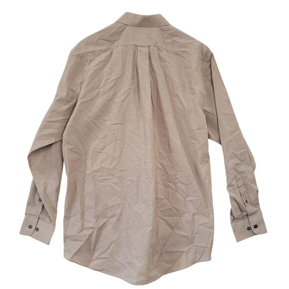 Dockers Mens Wrinkle Free Beige Button Up Shirt Size L Business Casual Neutral - Picture 2 of 5